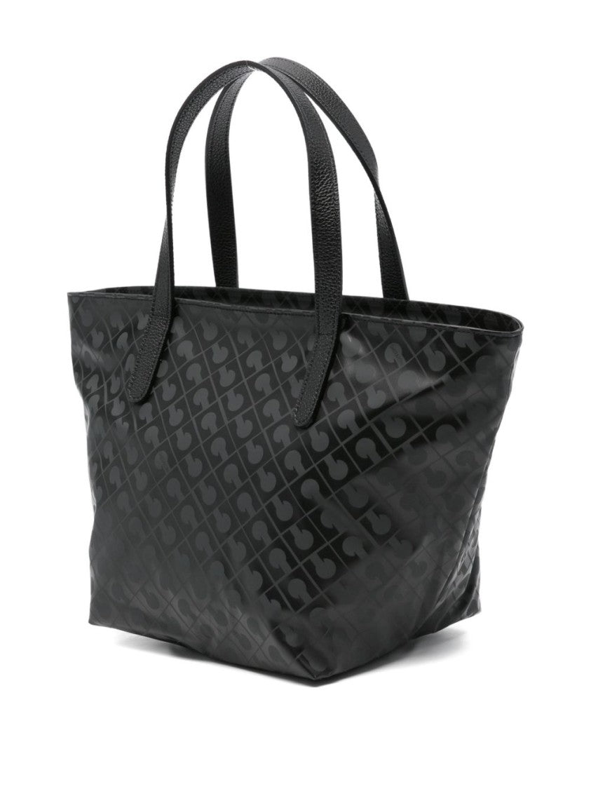 Gherardini Trapezoidal Grey Tote Bag With Zip Interior