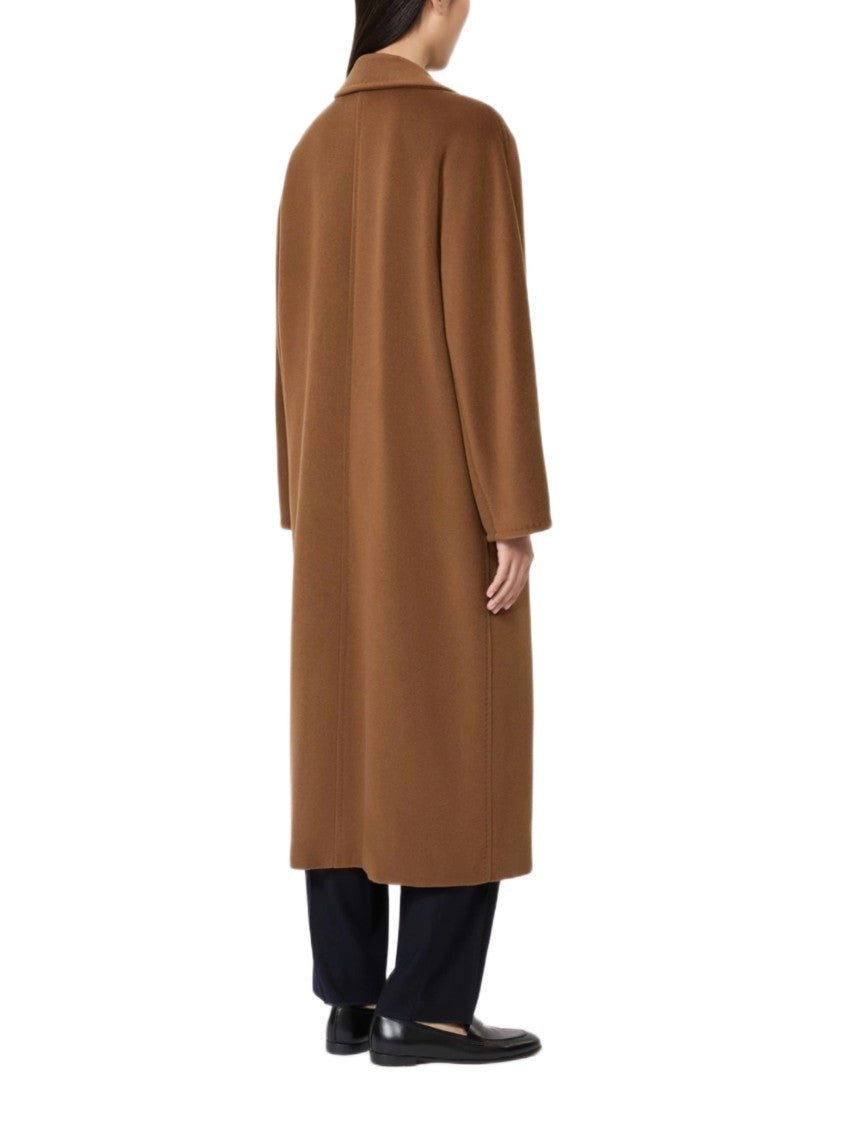 Max Mara Double-Breasted Brown Long Coat