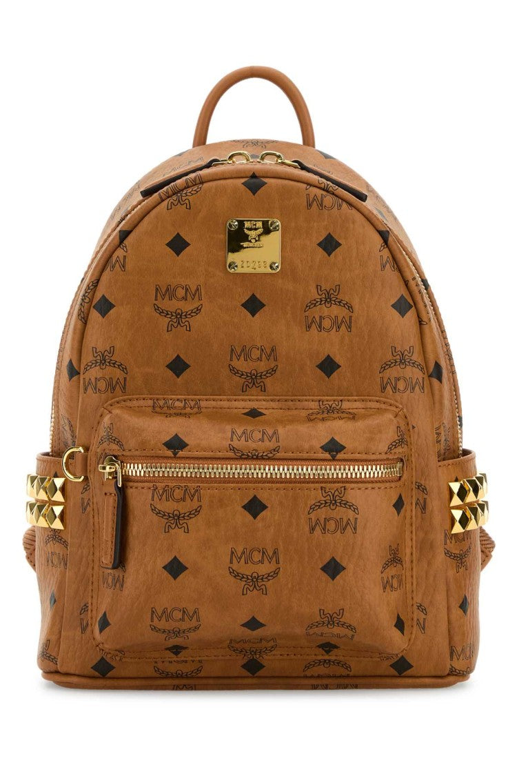 Mcm Printed Canvas Mini Stark Backpack