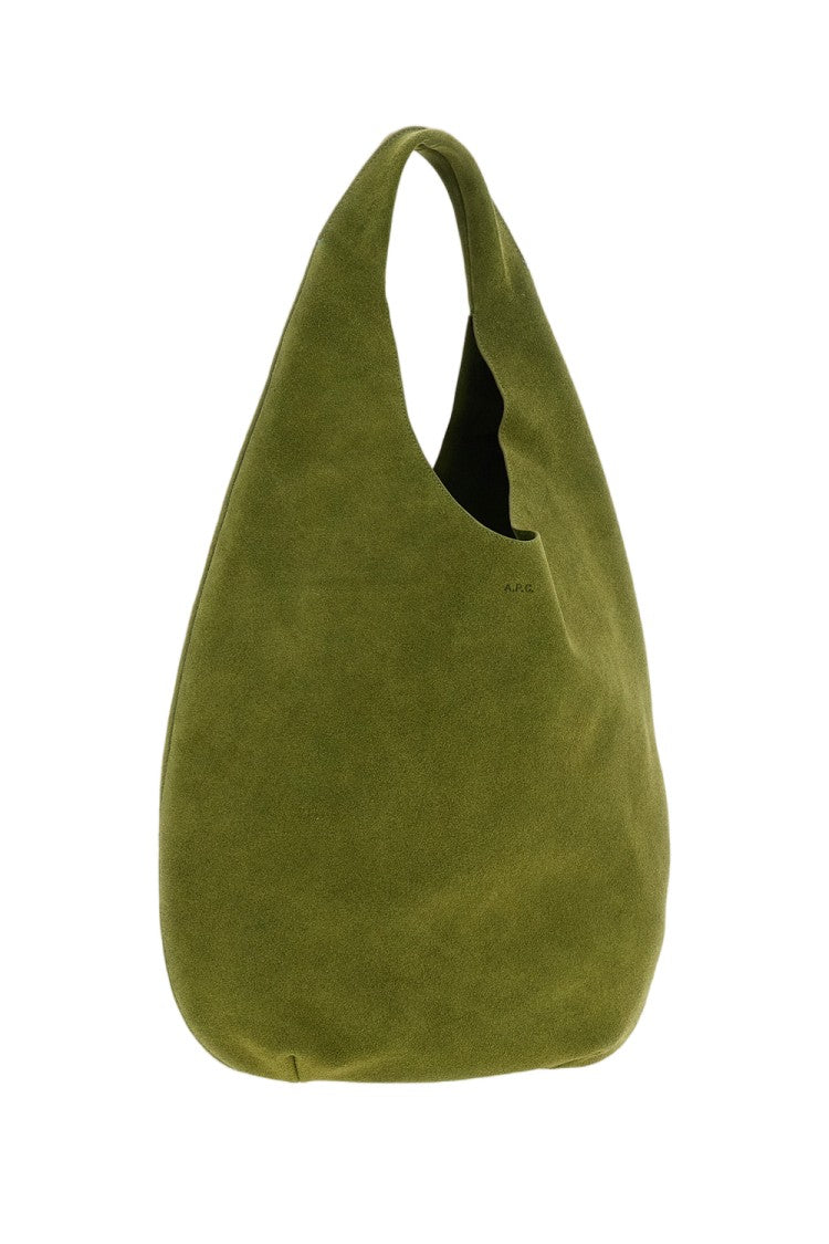 A.P.C. Green Le Neige Suede Tote Bag