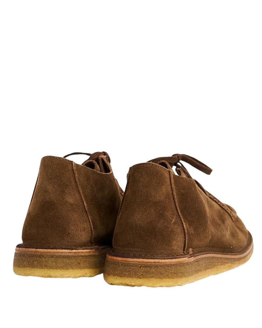 Astorflex Brown Suede Loafers With Lace-Up Design