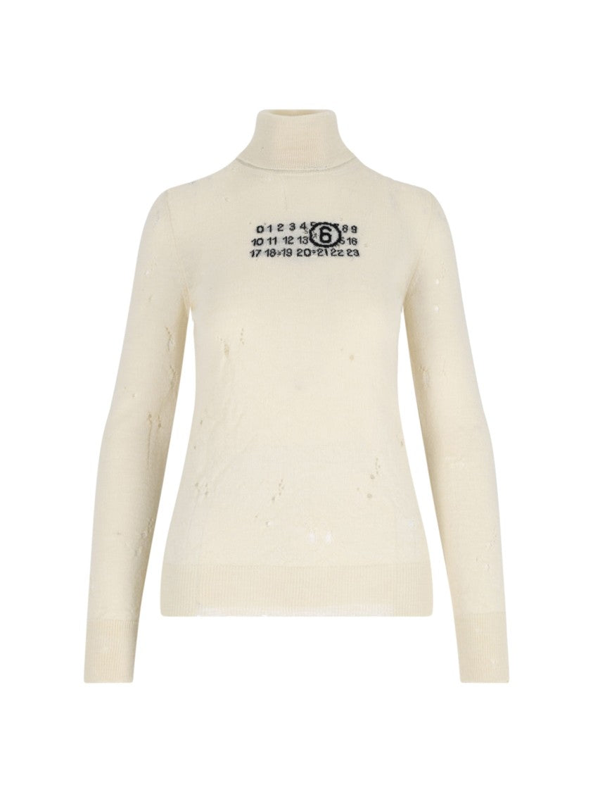 Mm6 By Maison Margiela Numeric Sweater – Ivory