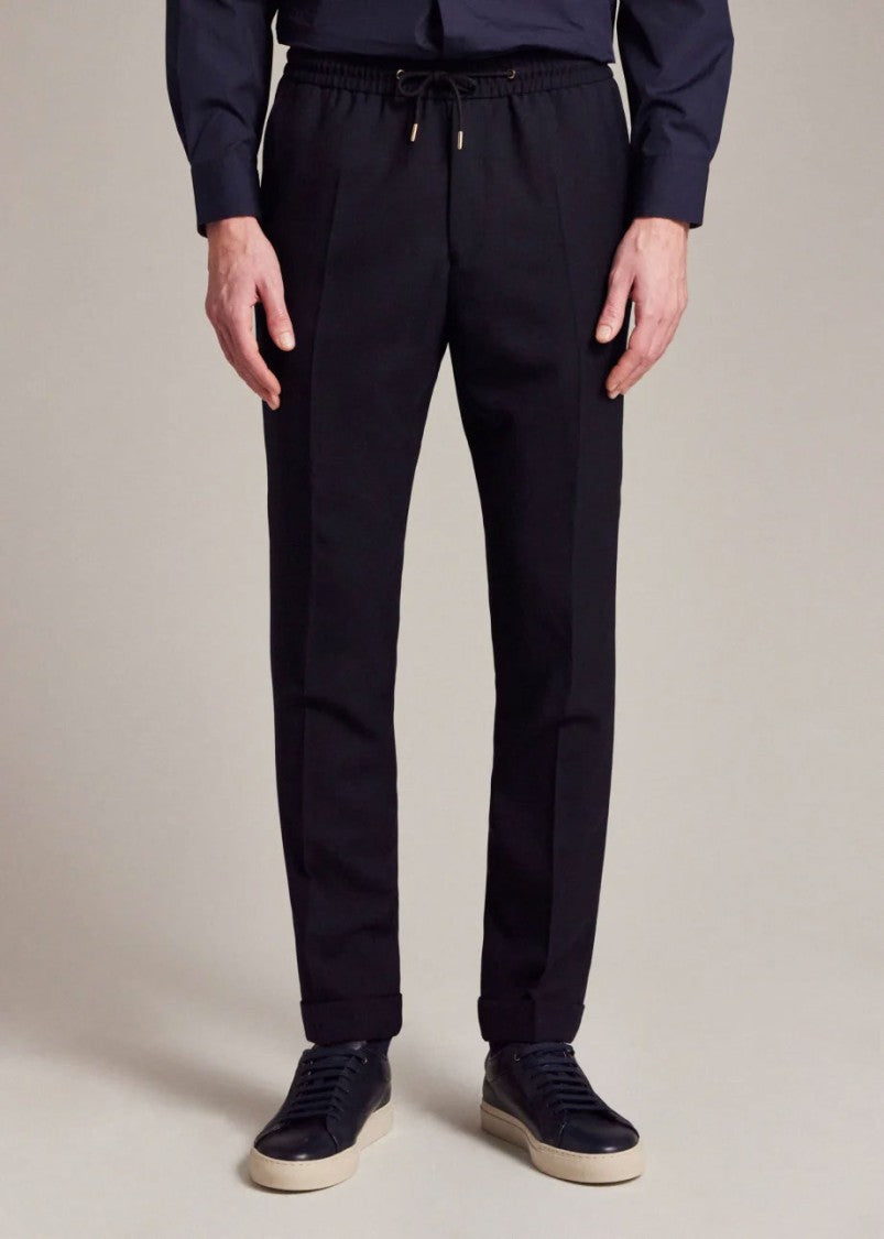 Paul Smith Navy Tailored Trousers With Relaxed Fit