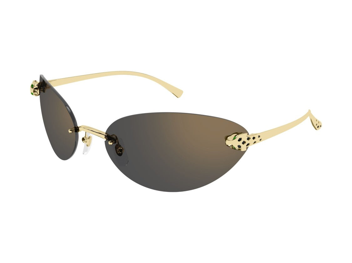 Cartier Gold Ct0635s Rimless Sunglasses