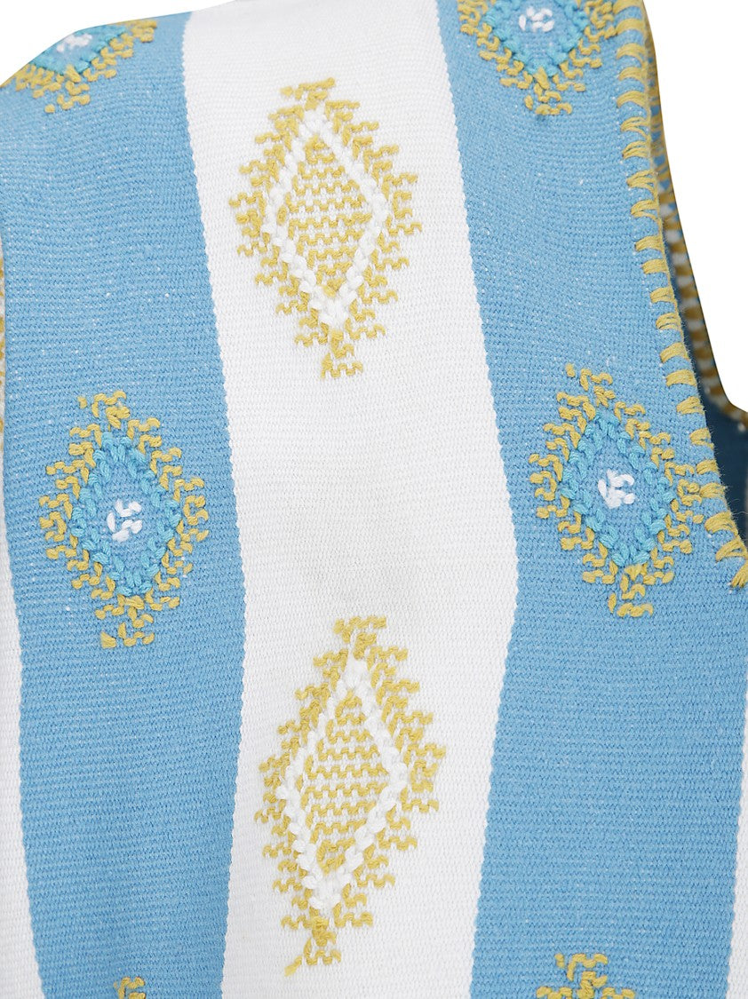 Tan Dem Handmade Cotton Kaftan With Intricate Embroidery