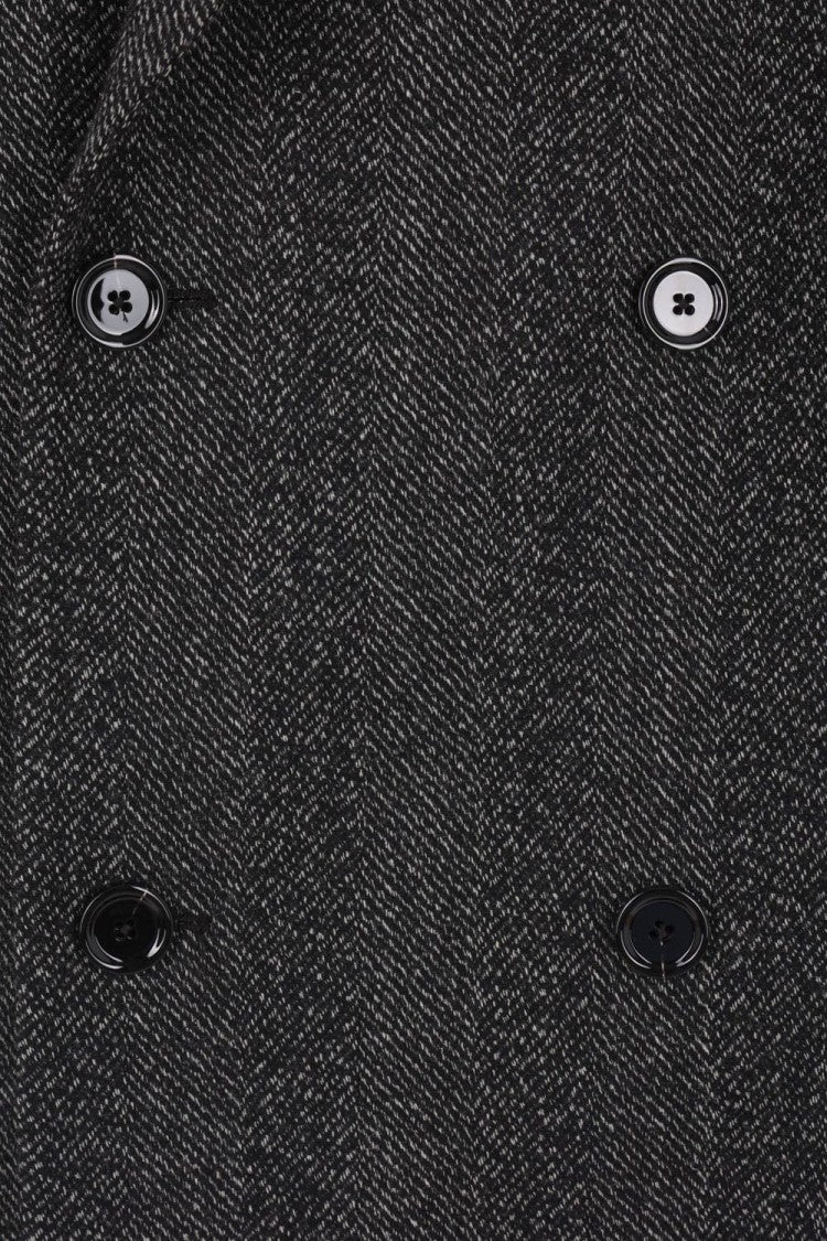 Lardini Double-Breasted Tailored Coat With Structured Shoulders