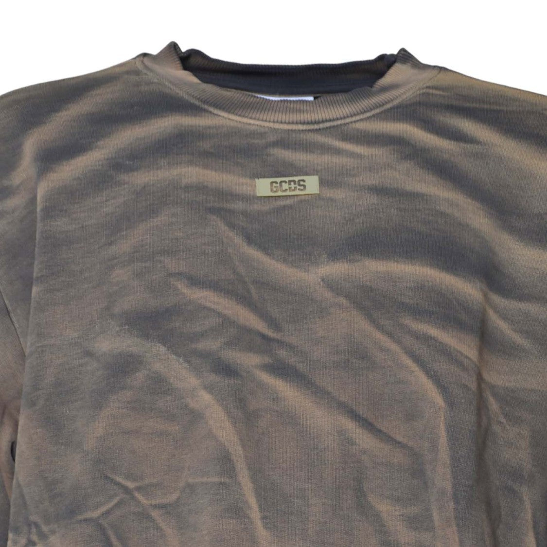 Gcds Relaxed-Fit Anthracite Sweater With Textured Finish