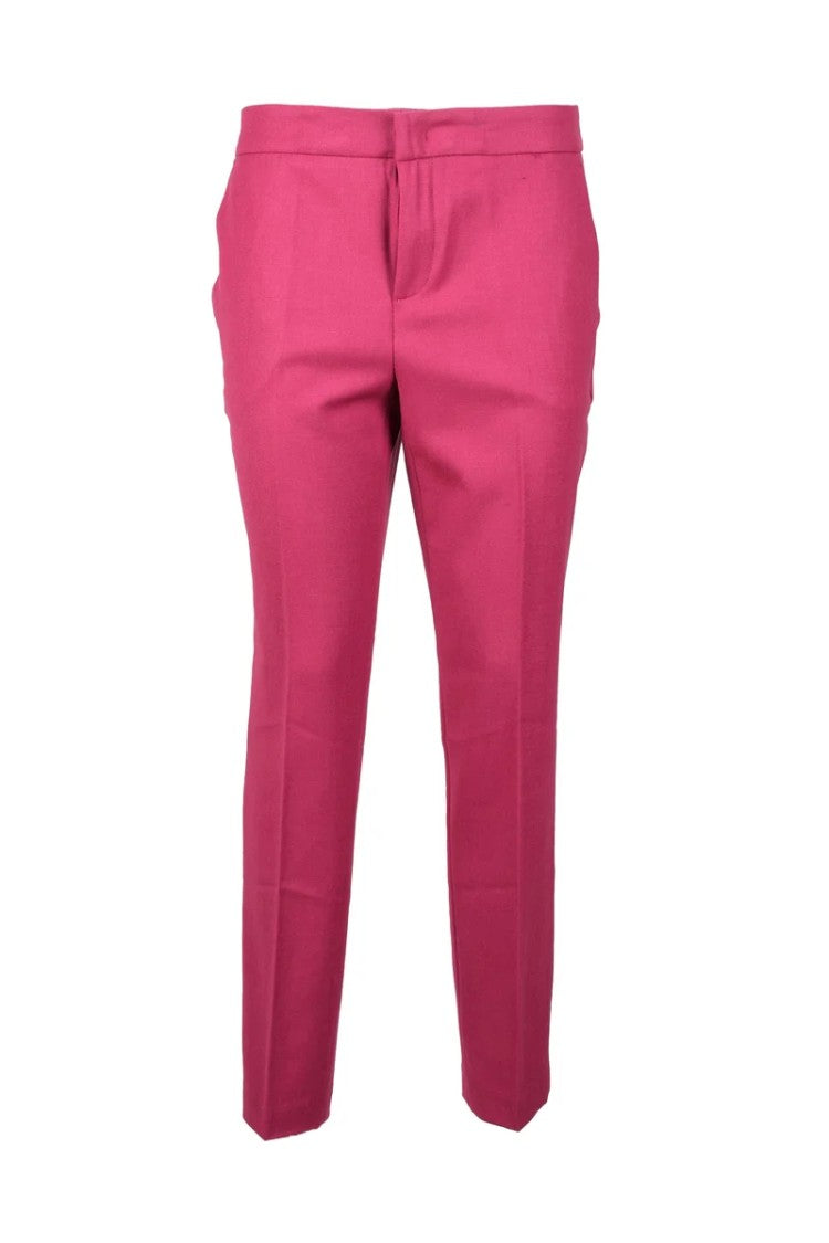 Twin-Set Wool Blend Stretch Trousers - Pink