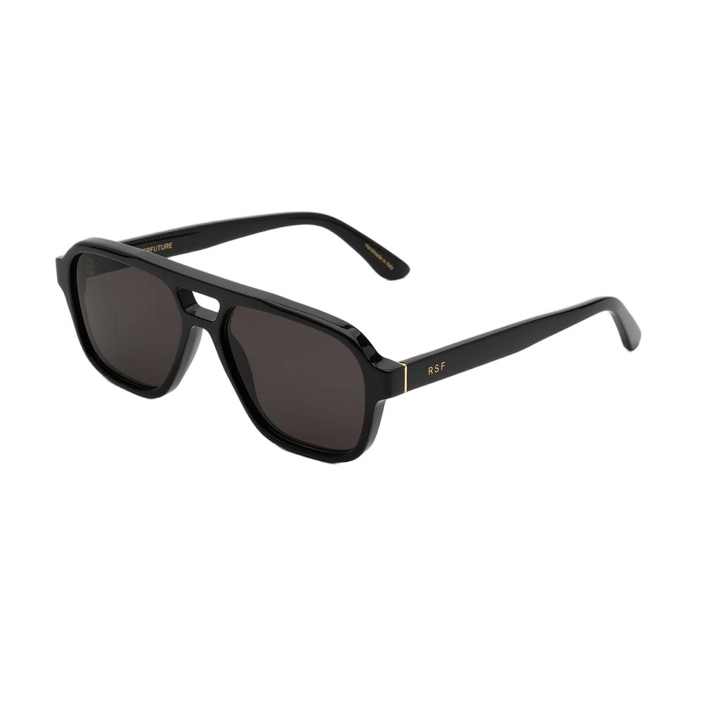 Retrosuperfuture Maneval Black Pilot-Style Sunglasses