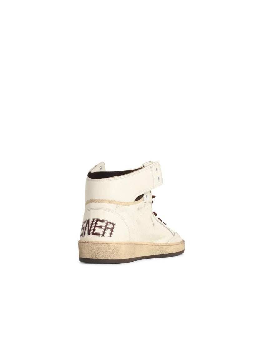 Golden Goose 'Sky Star' White Leather Sneakers