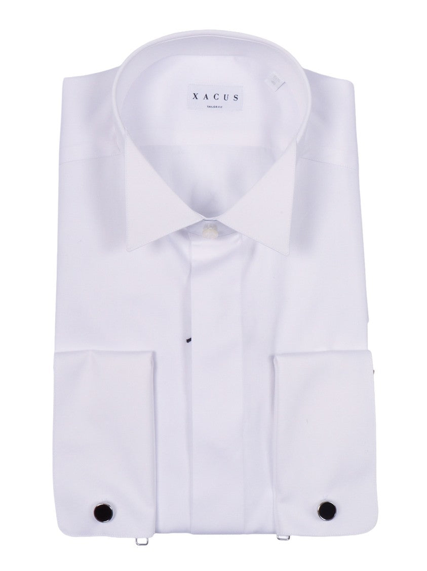 Xacus White Camicia Pointed Collar Shirt
