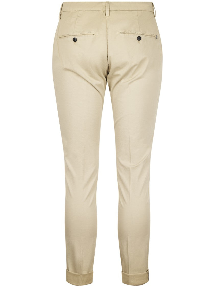 Dondup Light Beige Slim-Fit Trousers With Tailored Silhouette