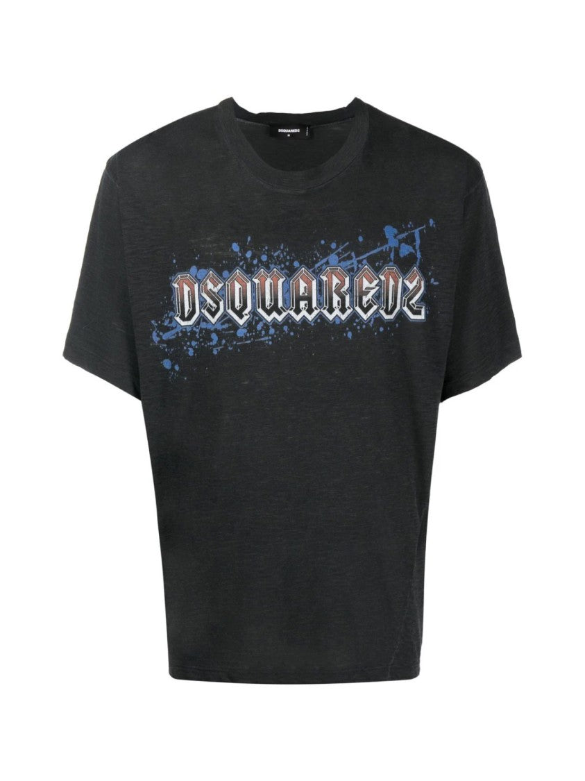 Dsquared2 Iron Logo Printed T-Shirt