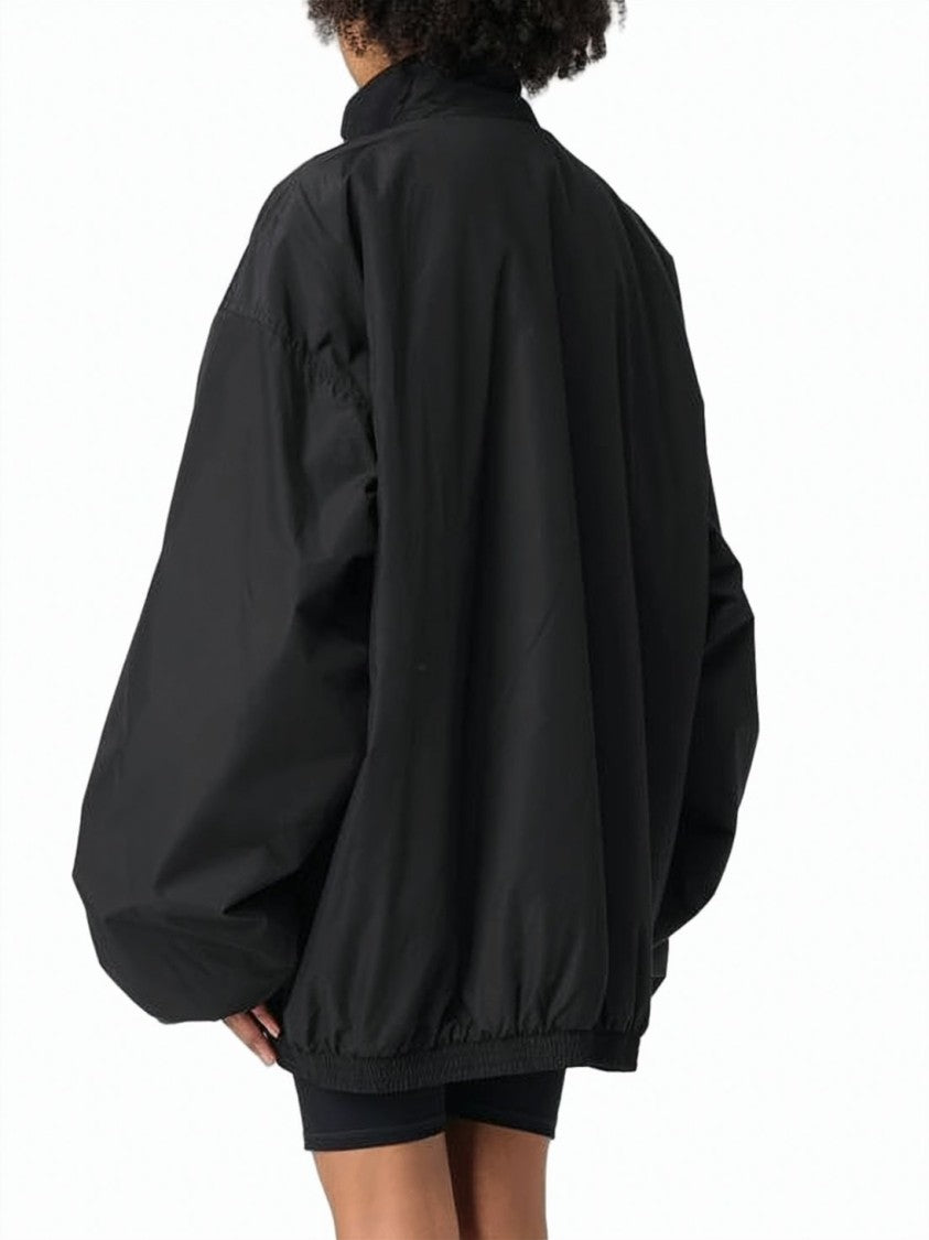 Balenciaga Oversized Black Jacket With High Collar
