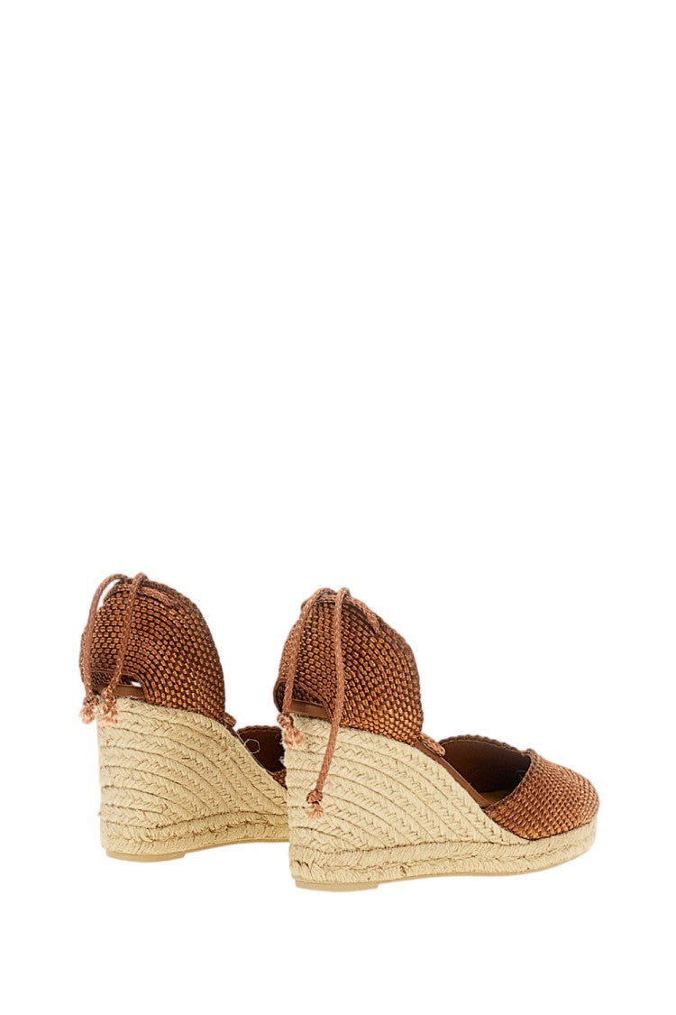 Castaner Brown Cora Raffia Wedge Sandals