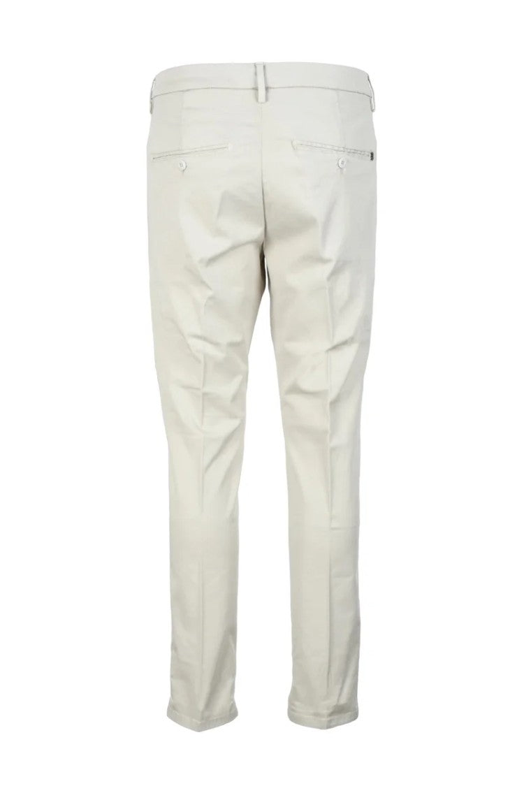 Dondup Tailored Beige Trousers With Zip Closure