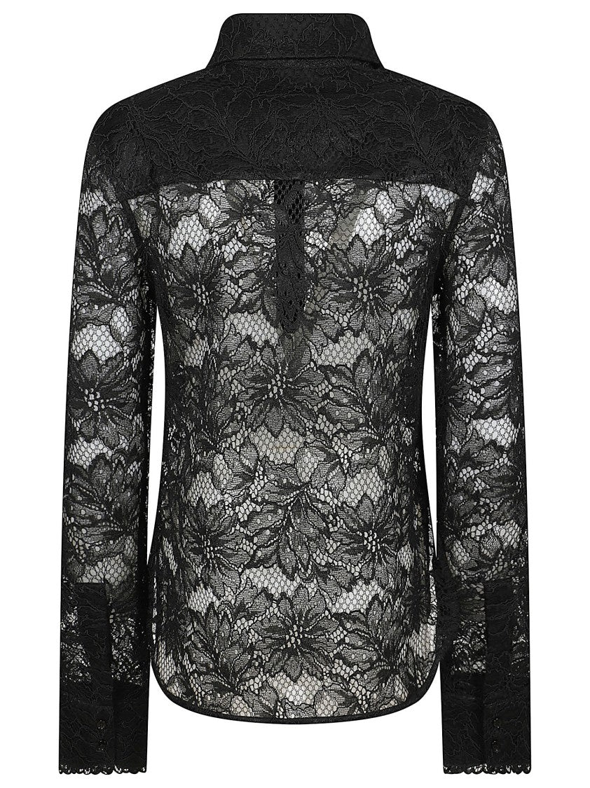Sportmax Rebrodé Floral Lace Shirt