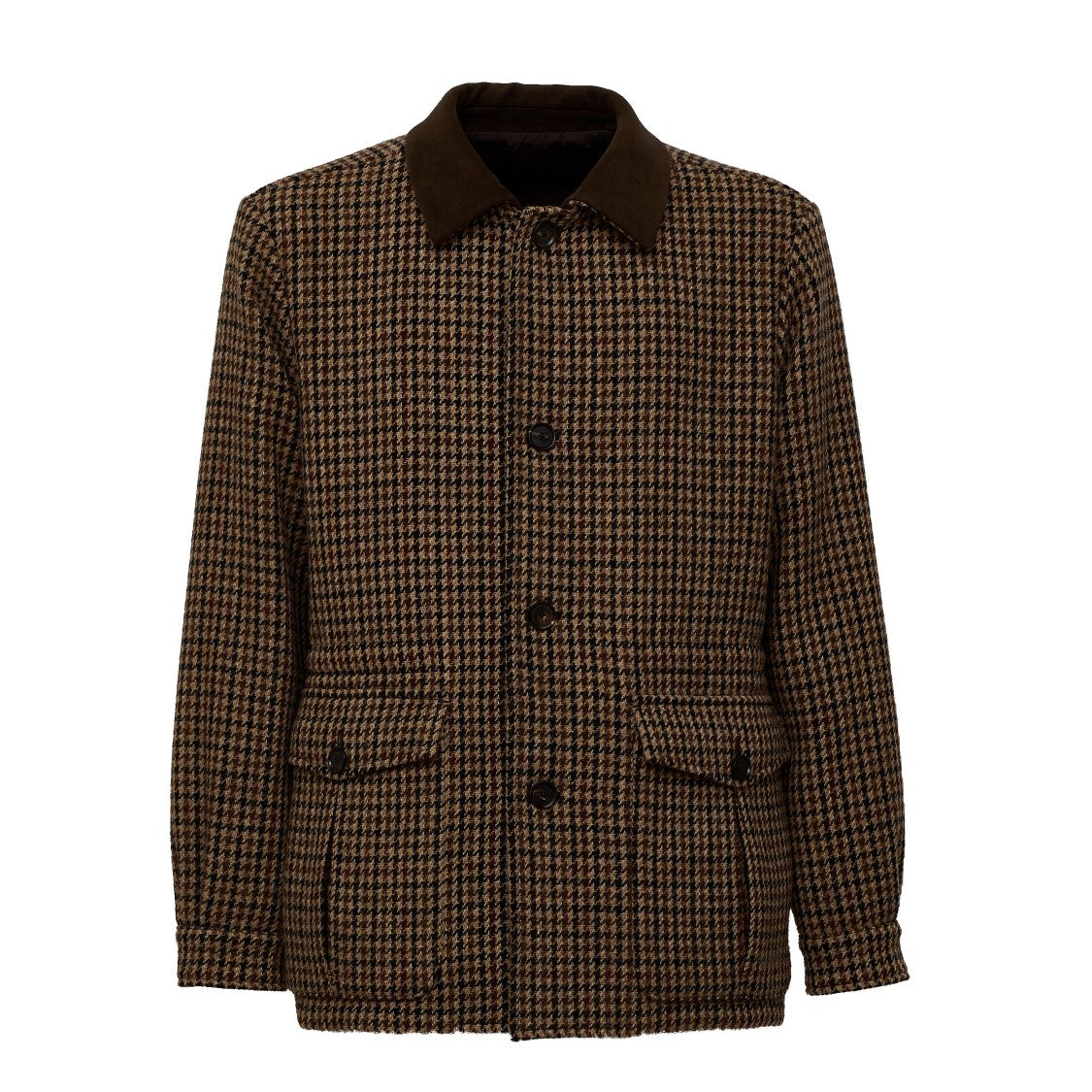 Caruso Dalila Houndstooth Patterned Padded Jacket