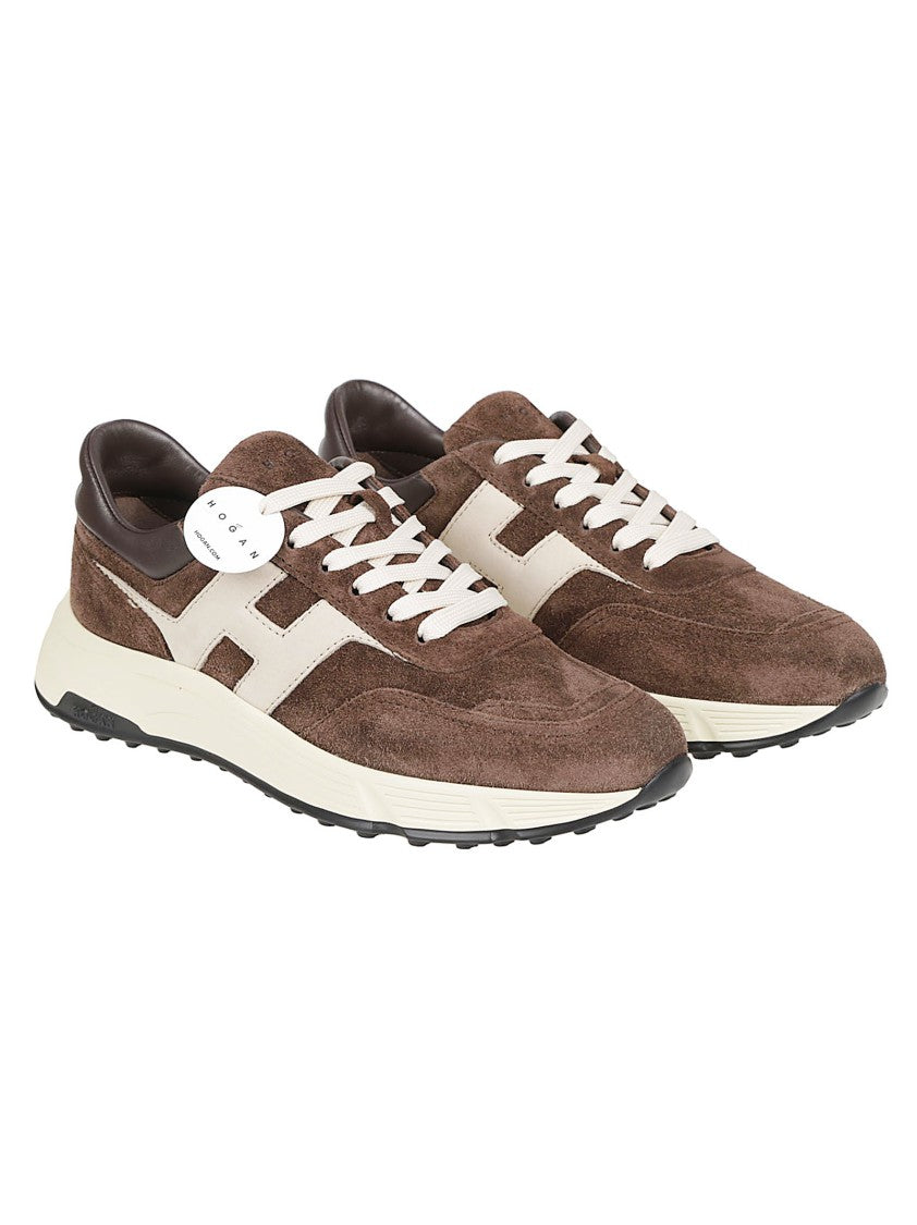 Hogan Hyperlight Suede-Leather Low-Top Sneakers