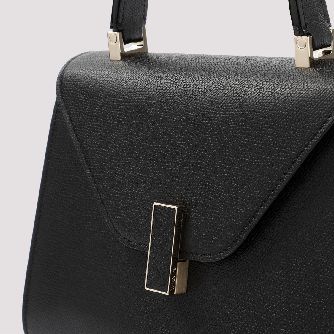 Valextra Black Iside Top Handle Mini Bag