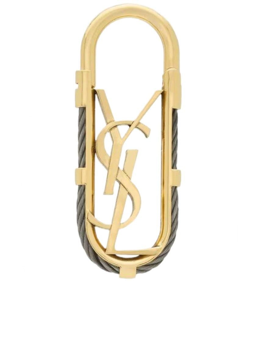 Saint Laurent Porte Cles Cordage Cable Intertwined Keychain