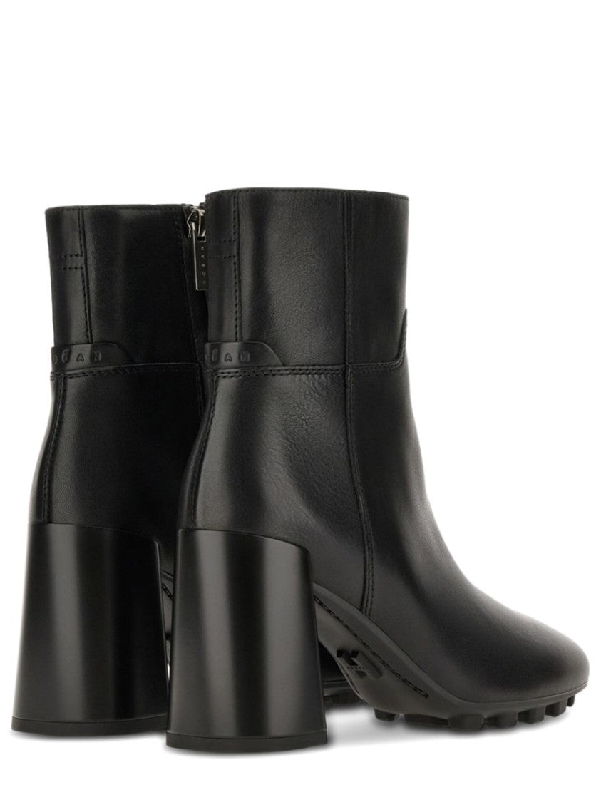 Hogan Black H695 Calfskin Boots