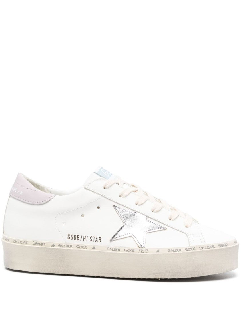 Golden Goose Hi Star Sneakers With Laminated Star