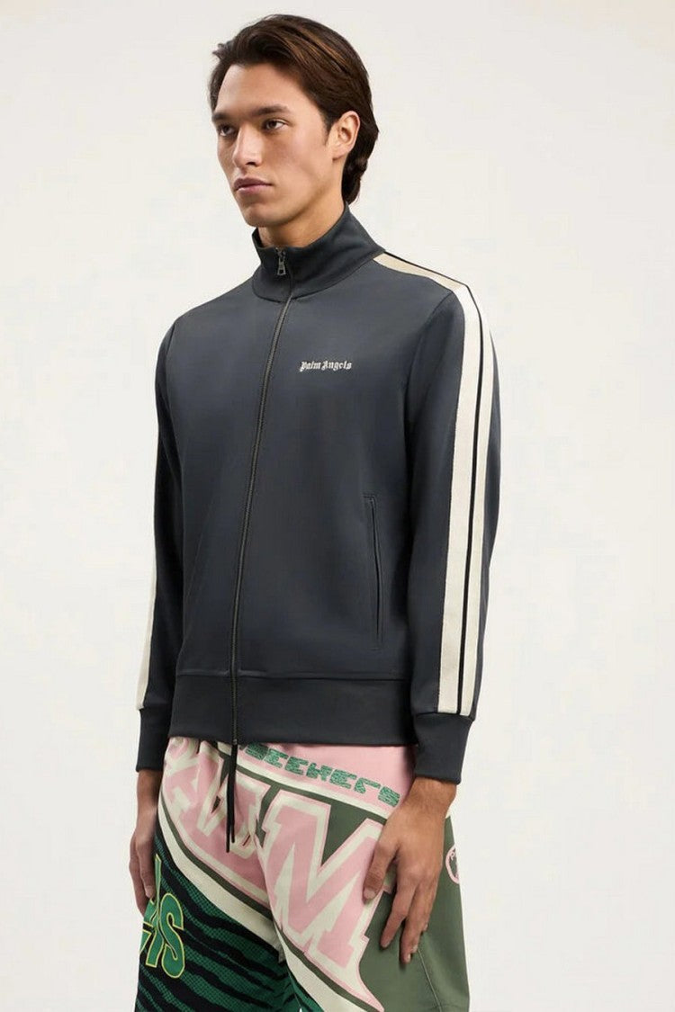 Palm Angels Black Cotton Printed Sweatshirt