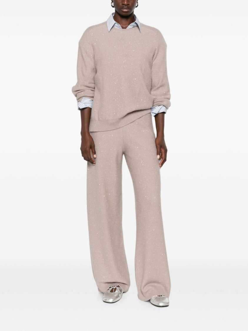 Fabiana Filippi Grey Relaxed Fit Speckled Sweater