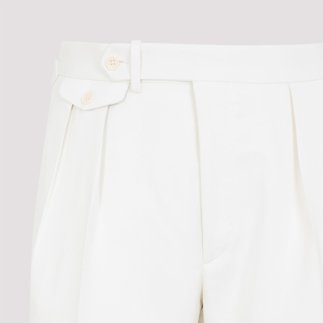Ralph Lauren X Purple Label Tailored Silk Trousers With Pleated Detailing