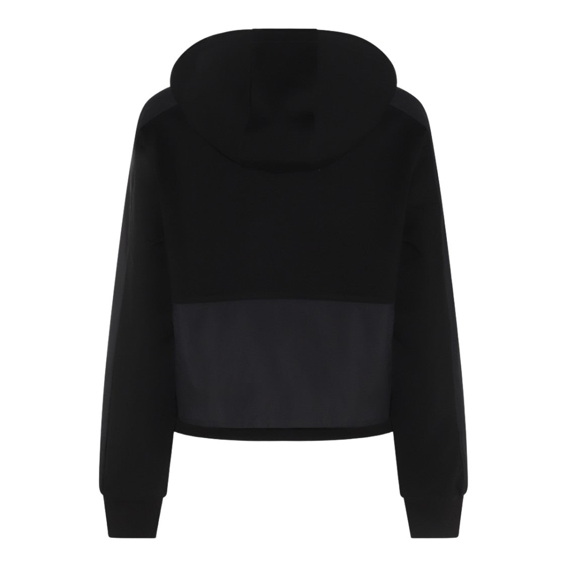 Moose Knuckles Hooded Black Sweater With Half-Zip Closure