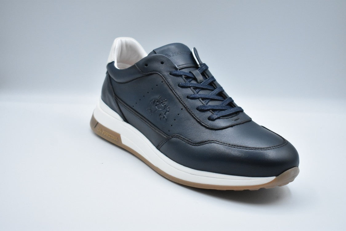 La Martina Blue Low Shoes With Unstructured Design And Custom Footbed