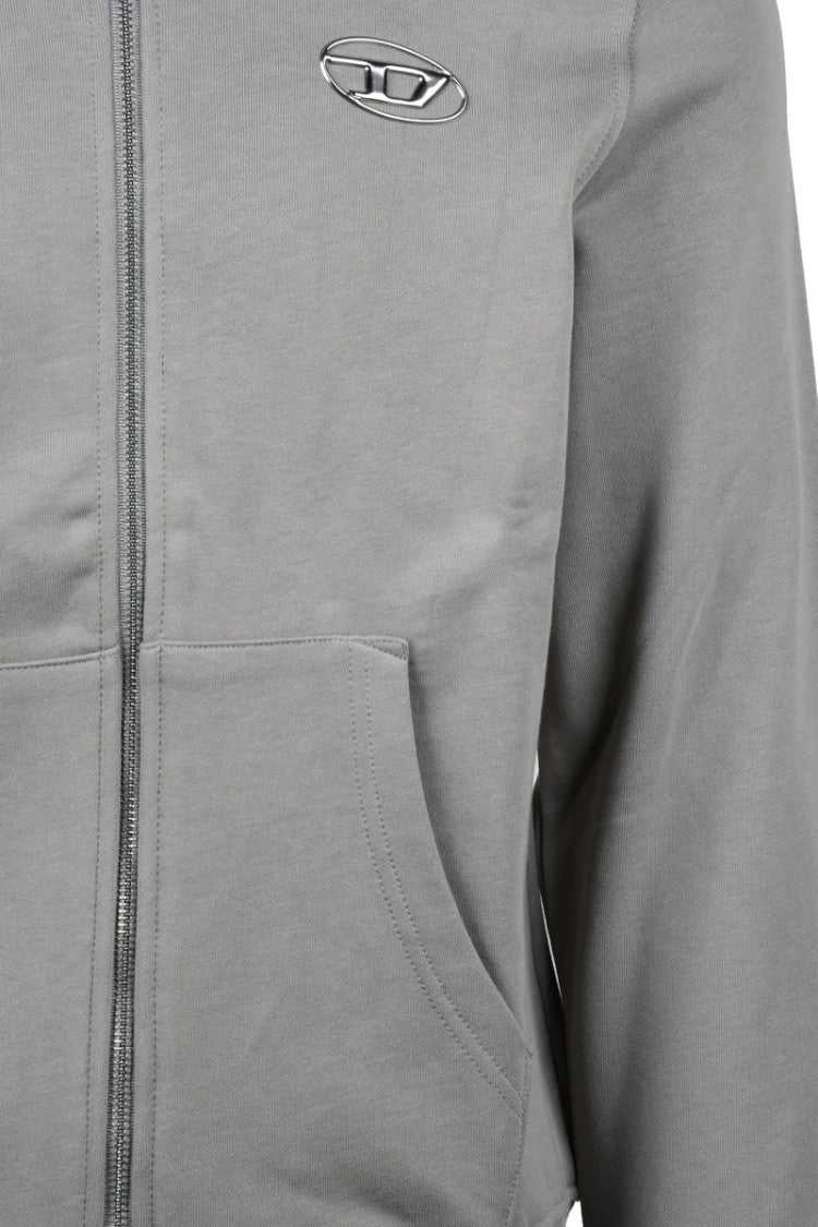 Diesel Cotton Zip Sweatshirt - Beige