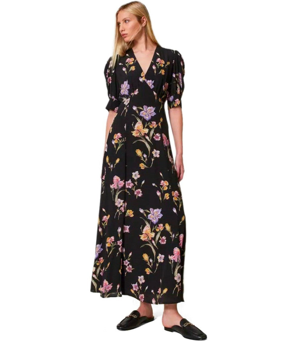 Twin-Set Black Floral Long Dress