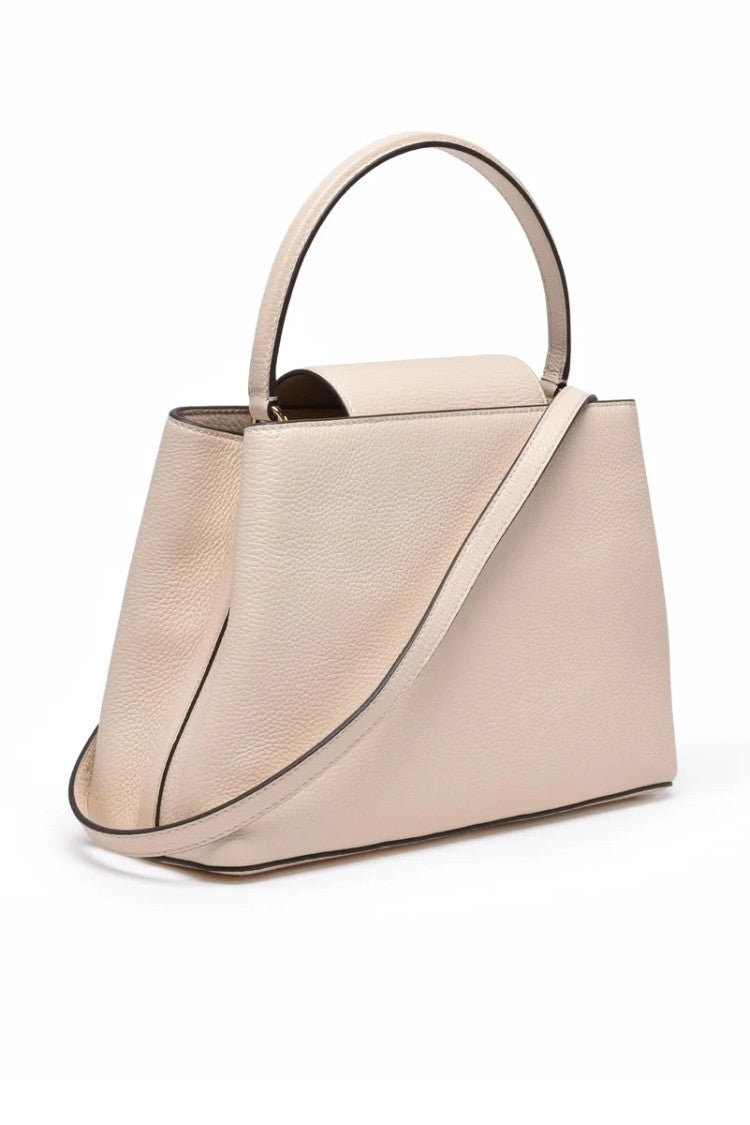 Tory Burch Britten Satchel Tote Bag - Cream