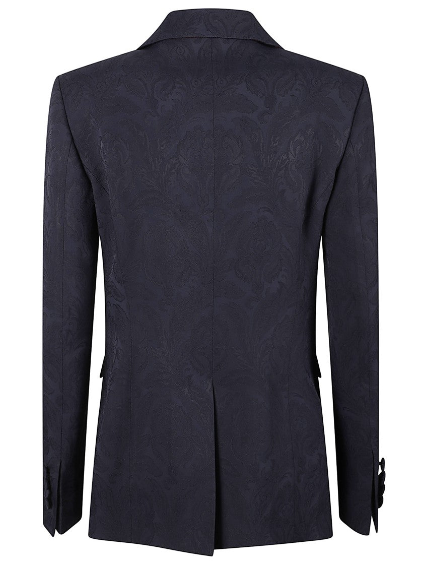 Etro Single-Breasted Floral Jacquard Blazer