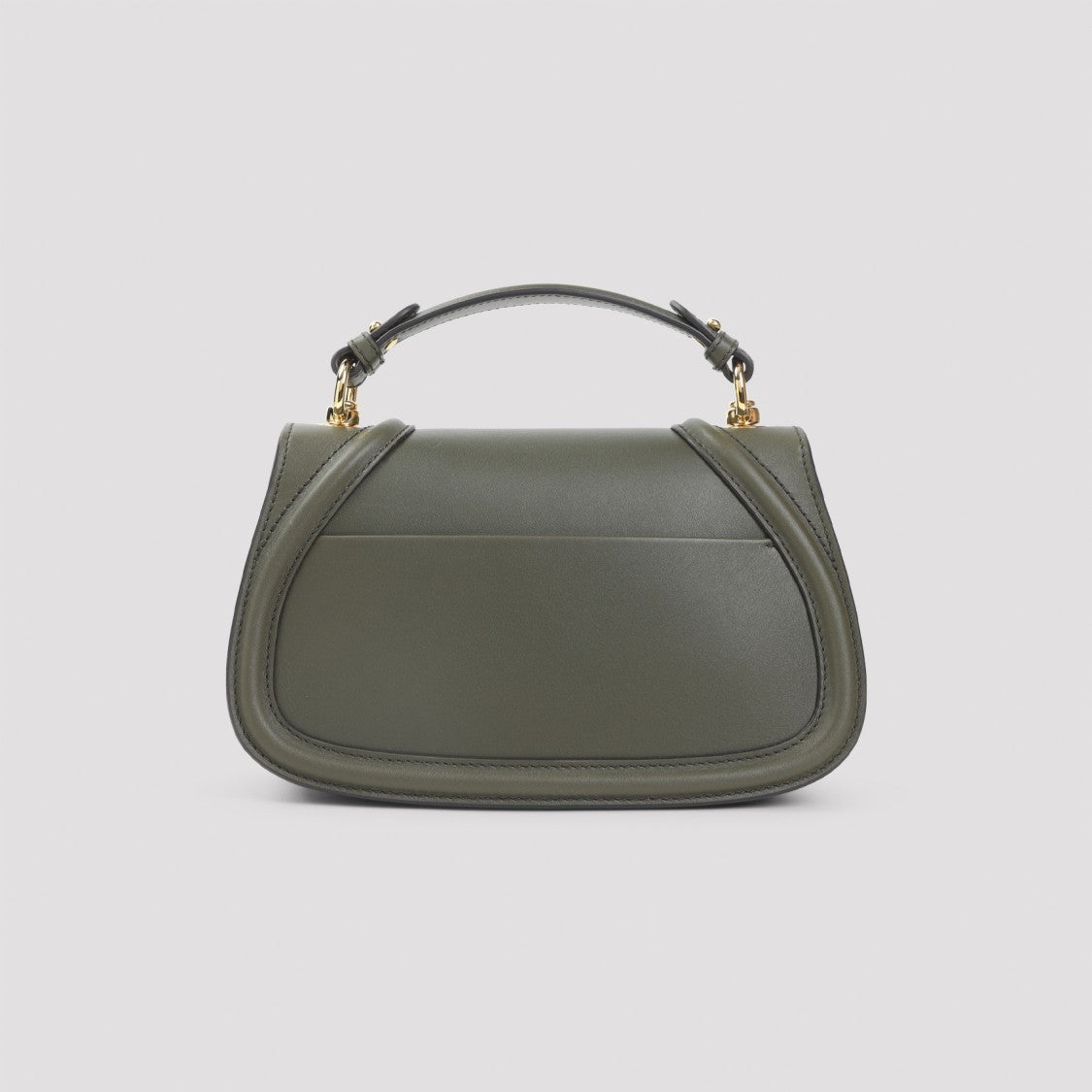 Gucci Green Leather Shoulder Bag With Structured Silhouette