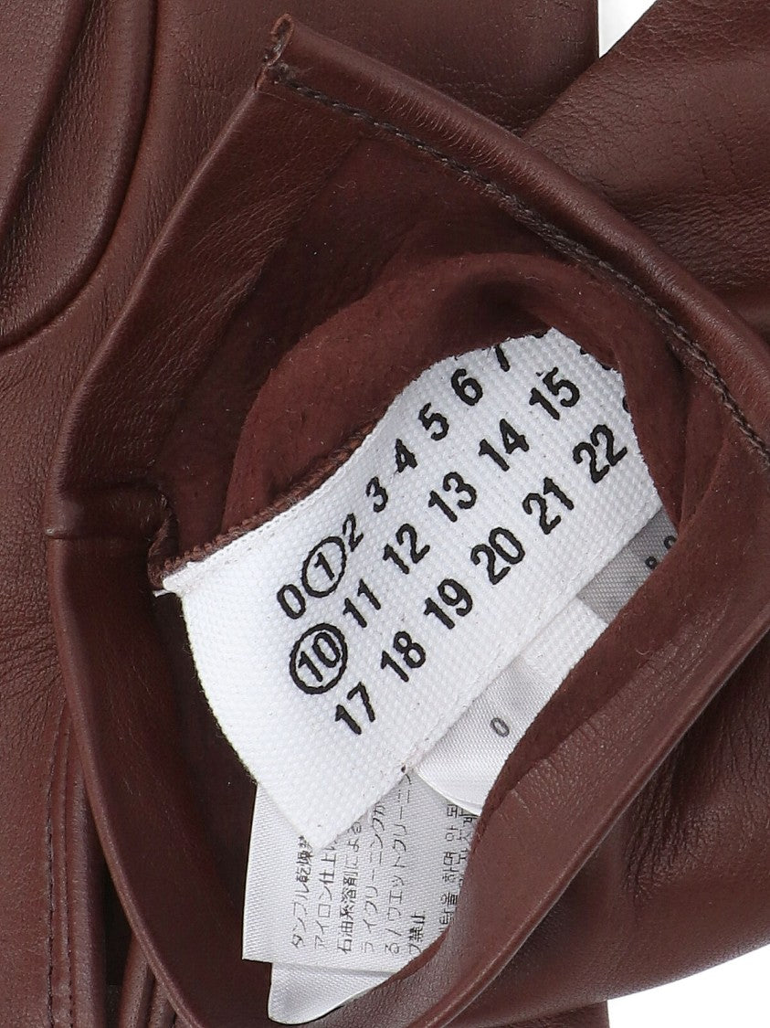 Maison Margiela Brown Leather Gloves