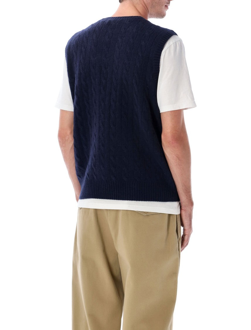 Polo Ralph Lauren Polo  Cable-Knit Cashmere Sleeveless Jumper