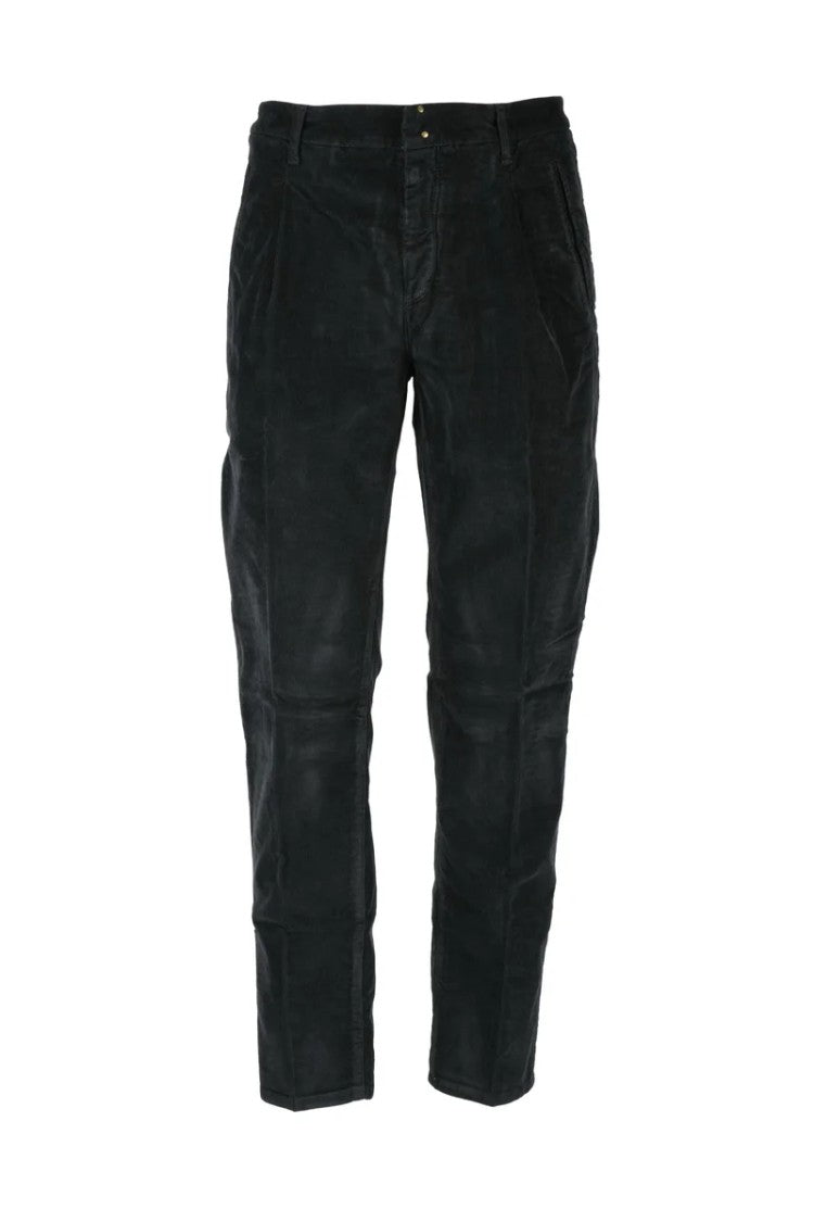 Incotex Velvet Stretch Trousers - Black