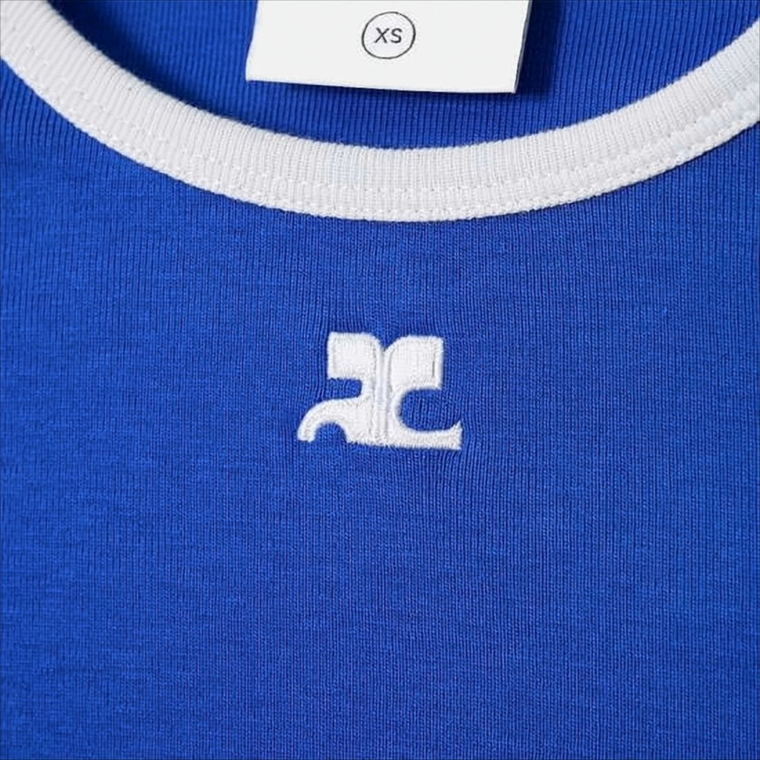 Courrèges Fitted Short-Sleeve T-Shirt With Contrasting Ribbed Trims
