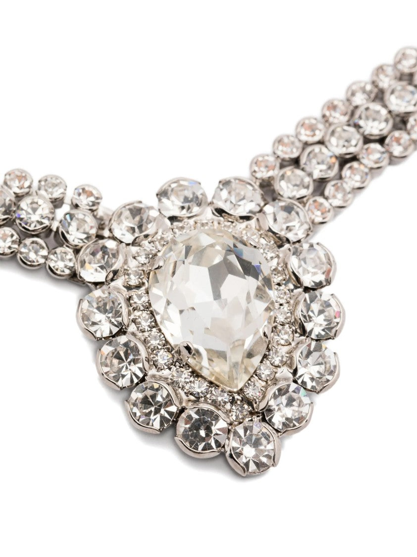 Alessandra Rich Drop Stone Necklace