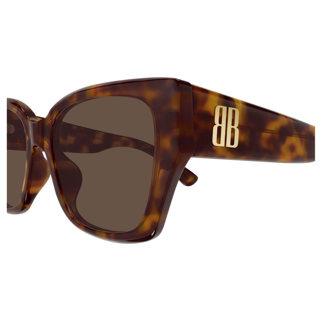 Balenciaga Oversized Tortoiseshell Acetate Sunglasses With Gold Accents
