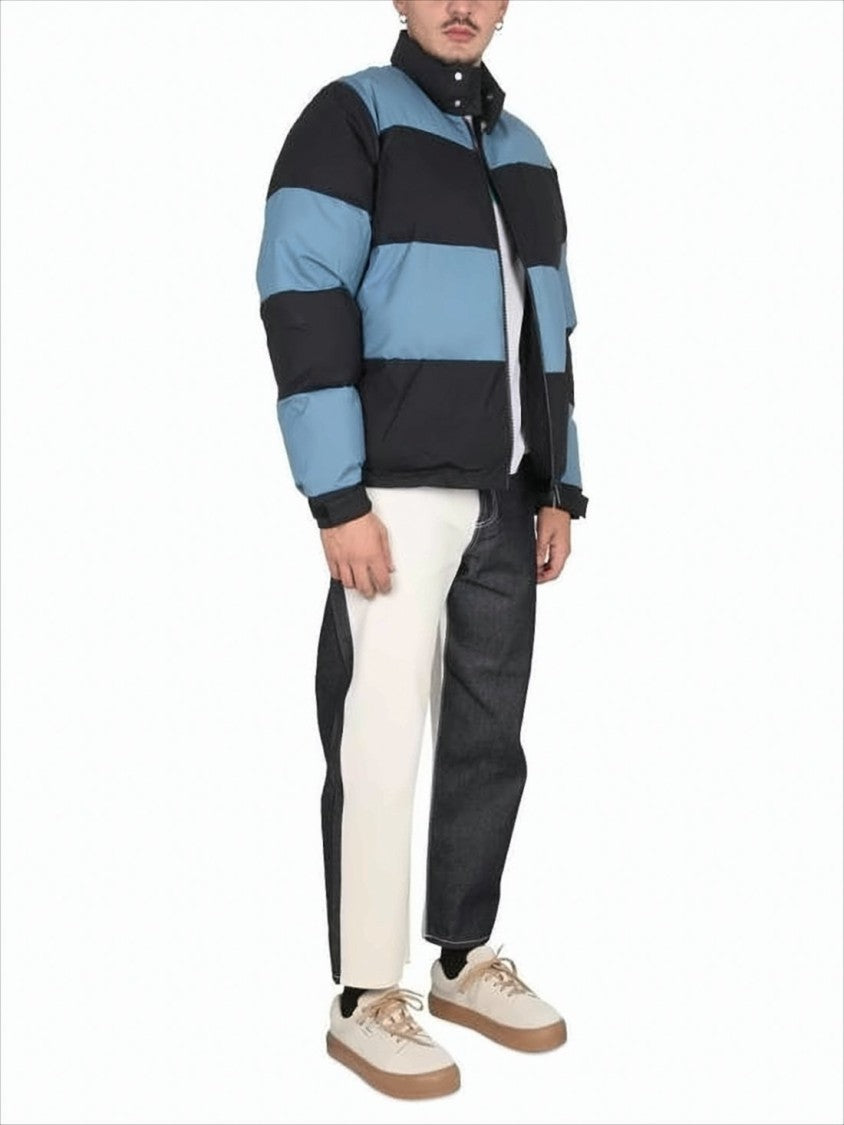 Sunnei Striped Padded Jacket With High Collar
