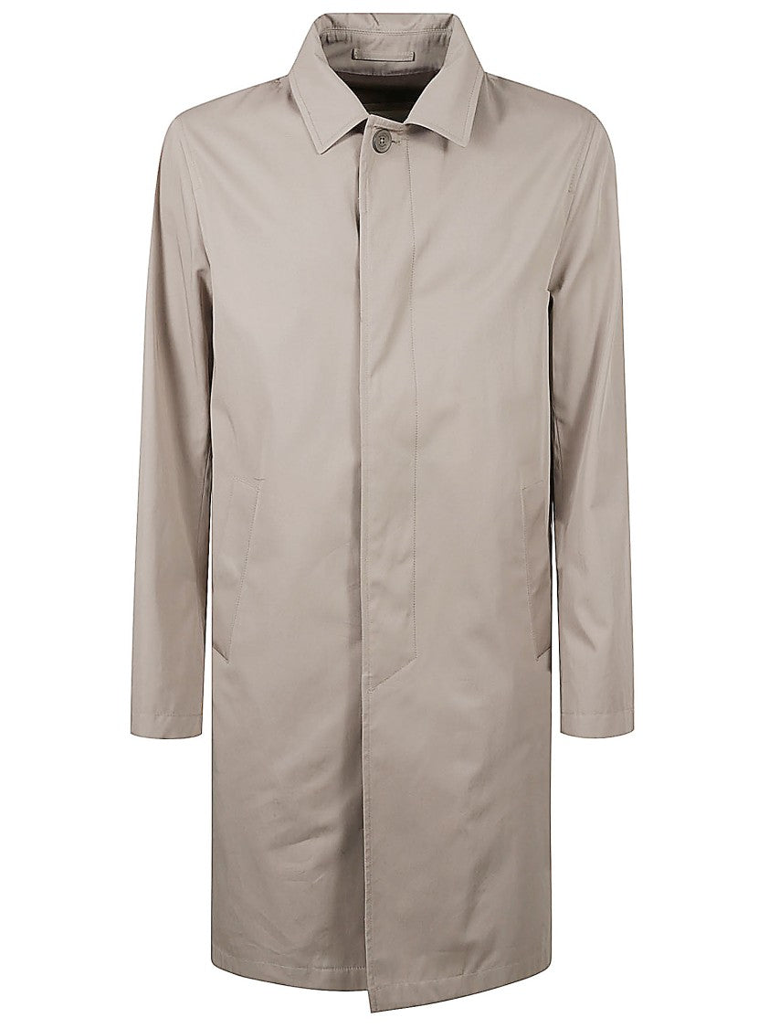 Herno Dove Grey Straight Cut Coat