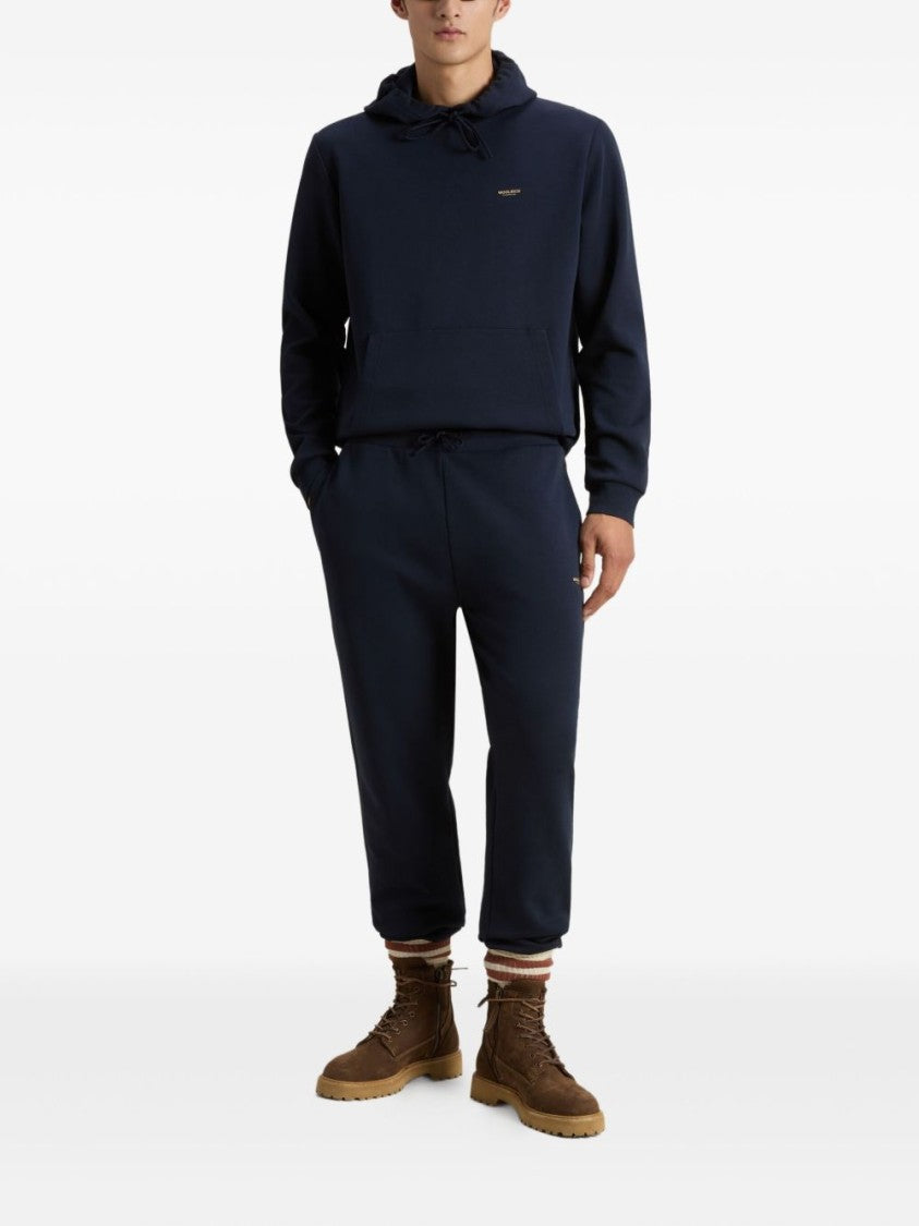 Woolrich Relaxed Fit Navy Blue Trousers
