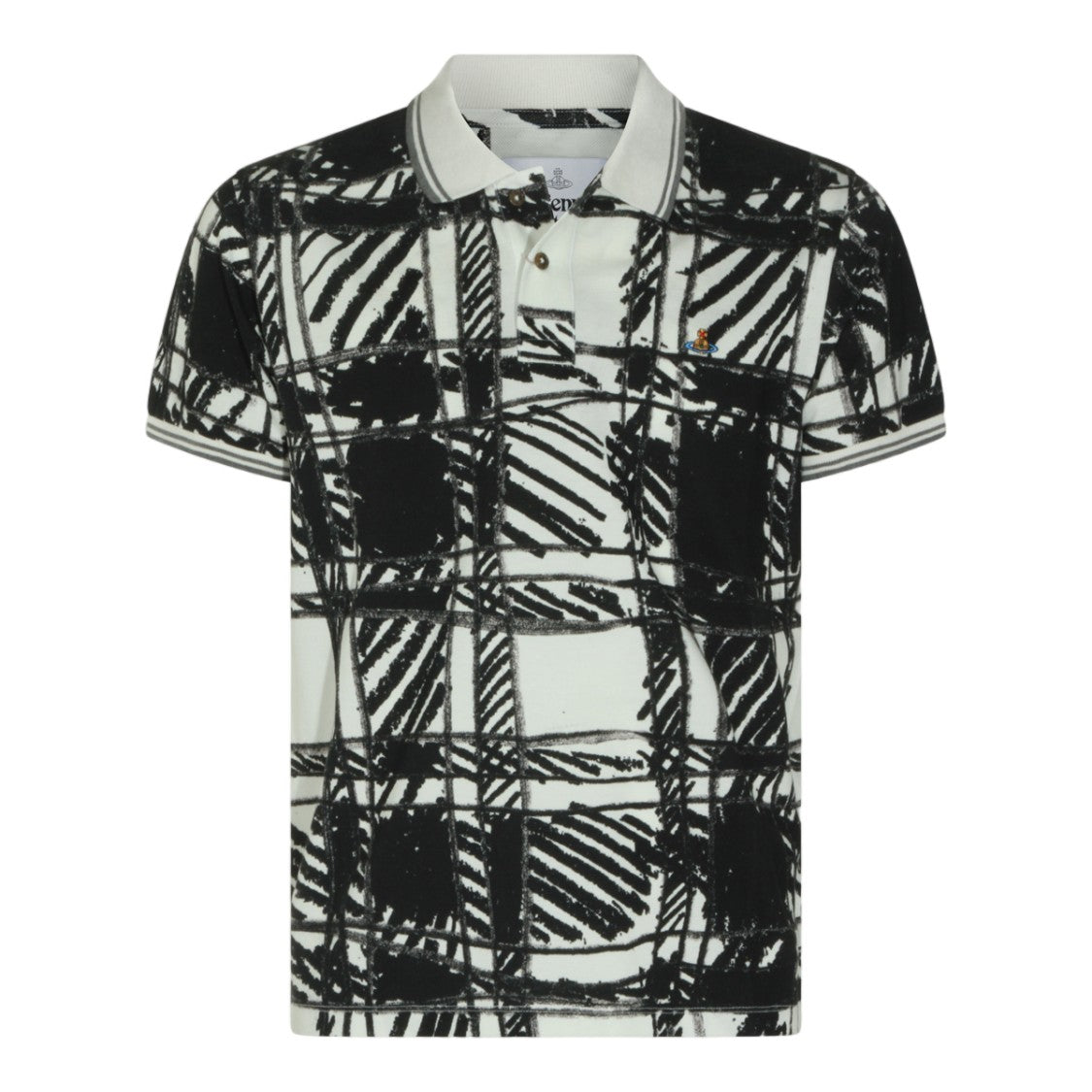 Vivienne Westwood Abstract Checkered Polo Shirt With Button Placket