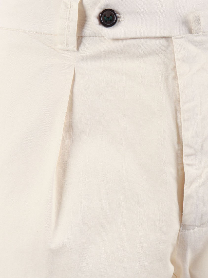 Berwich Panna Chiaia Front Pleat Straight-Leg Pants