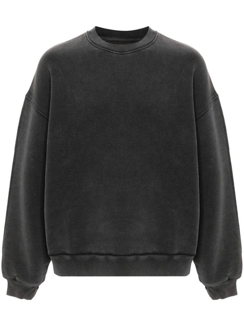 Axel Arigato Minimalist Black Oversized Sweatshirt With Ribbed Cuffs
