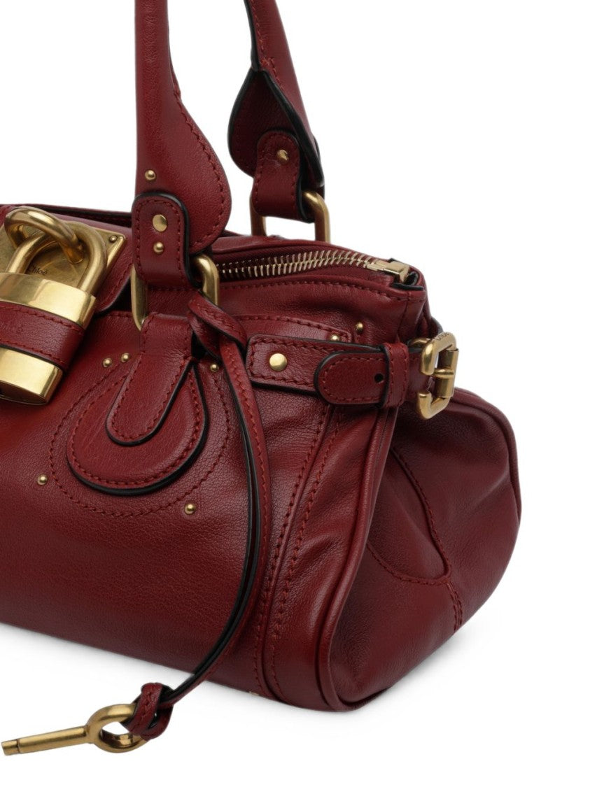Chloé Black Buffalo Leather Oversized Lock Tote Bag